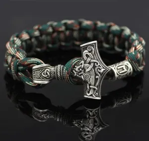 Military Style Mjolnir Paracord Bracelet