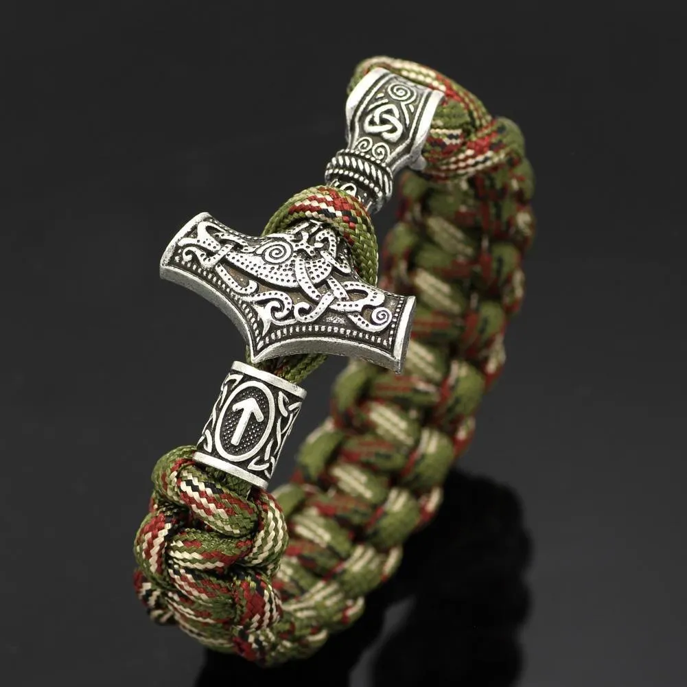 Military Style Mjolnir Paracord Bracelet