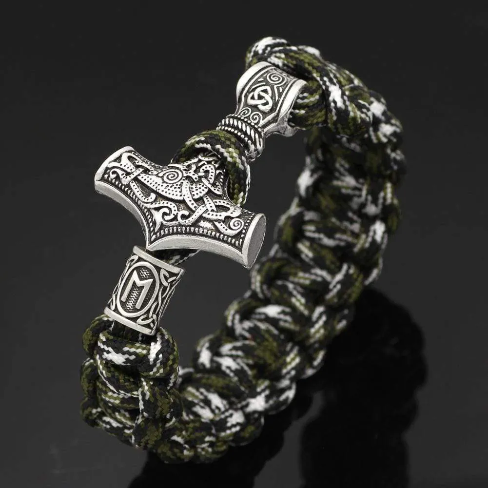 Military Style Mjolnir Paracord Bracelet