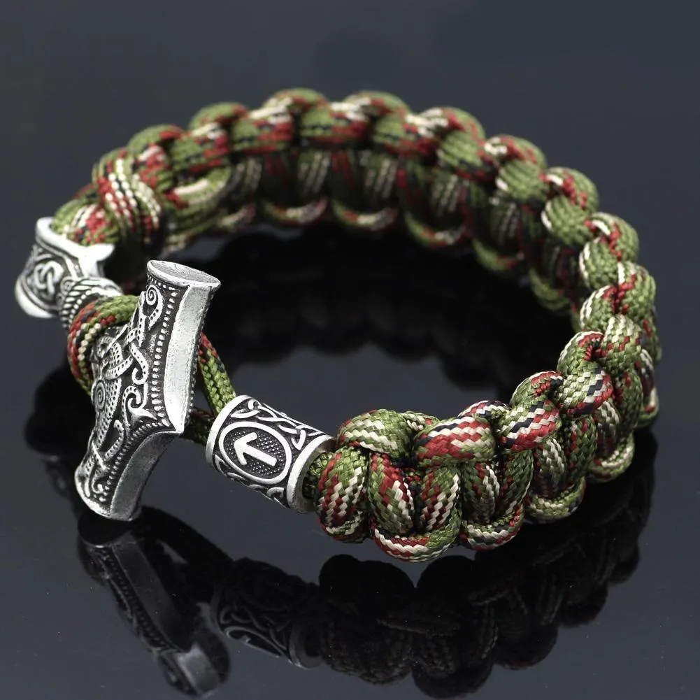 Military Style Mjolnir Paracord Bracelet