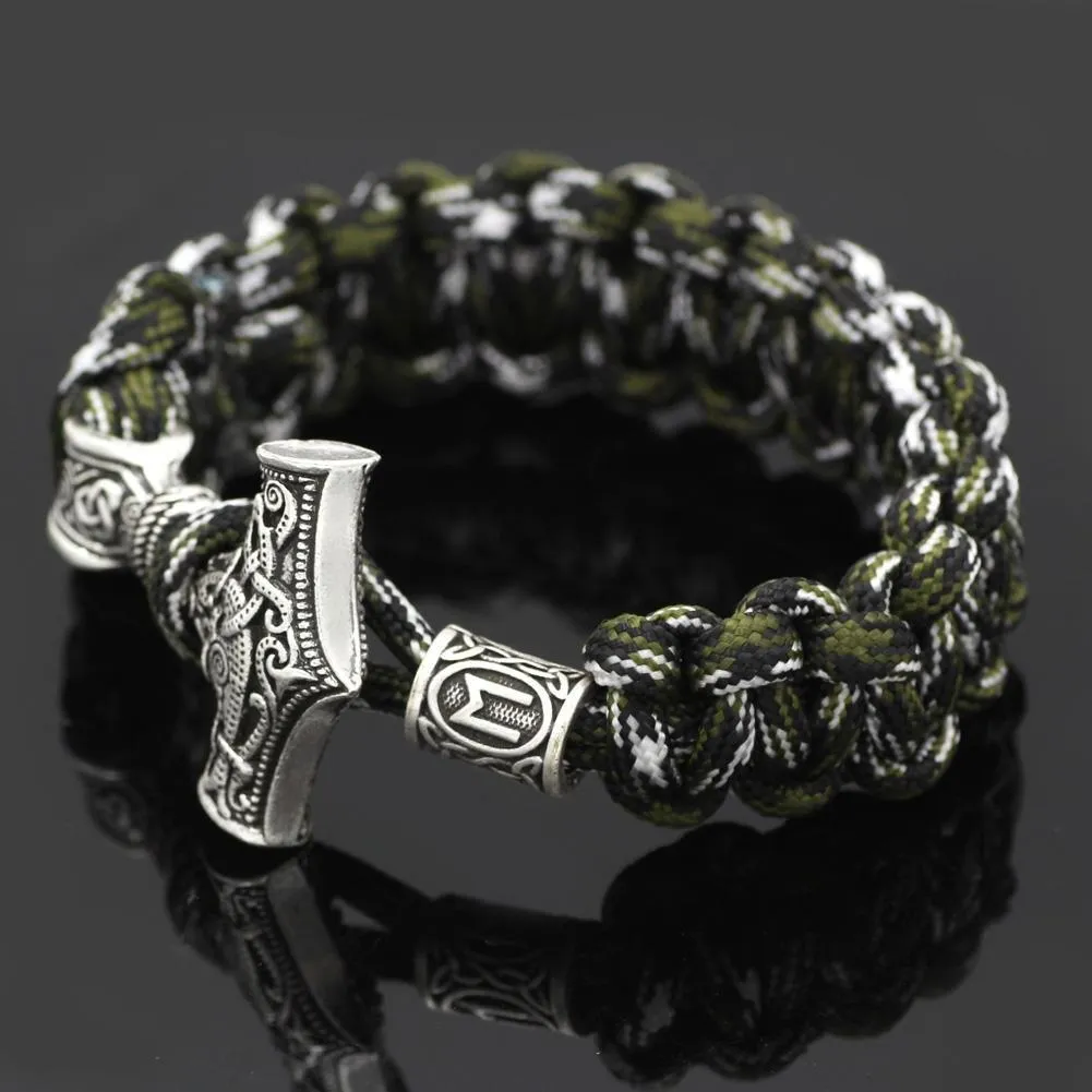 Military Style Mjolnir Paracord Bracelet