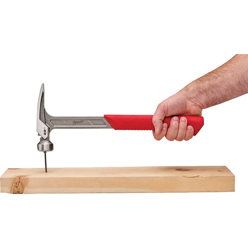 Milwaukee 48-22-9022 22oz Milled Faced Framing Hammer