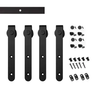 Mini Barn Door Hardware - Double Door - J Shaped Hangers - 6.5 ft Track