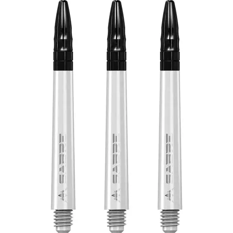 Mission Sabre Shafts | Polycarbonate Dart Stems | White | Black Top