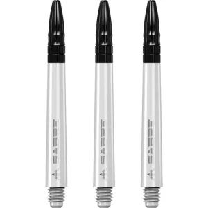 Mission Sabre Shafts | Polycarbonate Dart Stems | White | Black Top