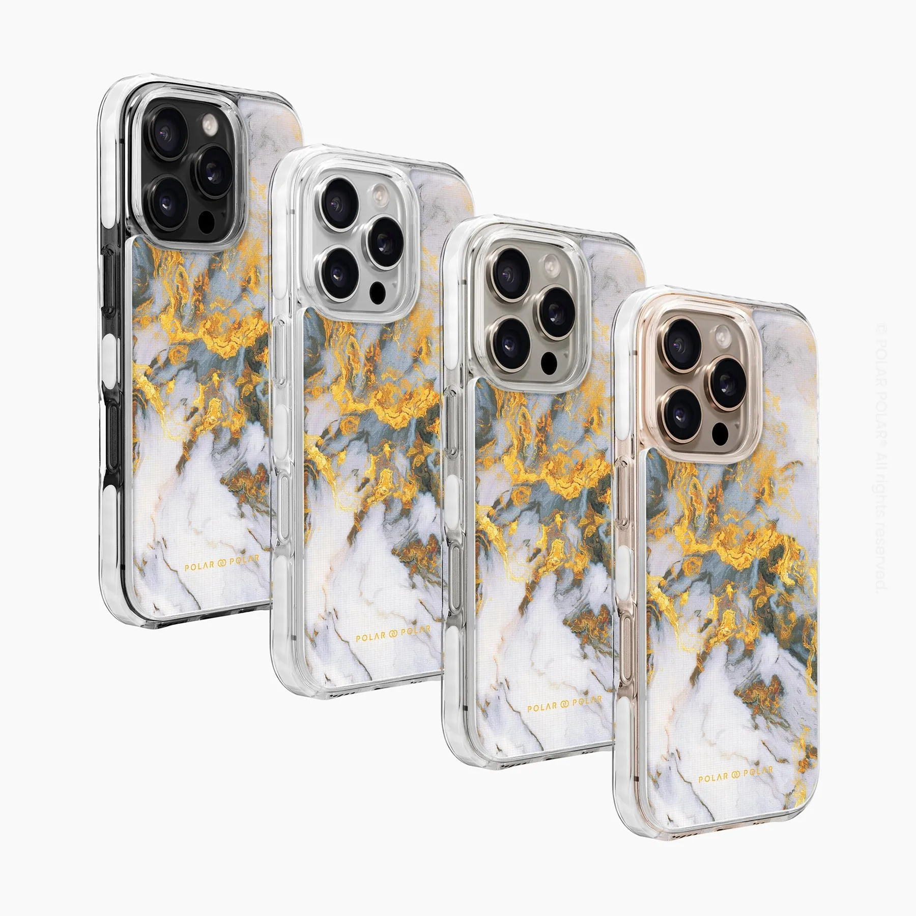 Mist Marble - iPhone 16 Pro Clear Bumper MagSafe Case
