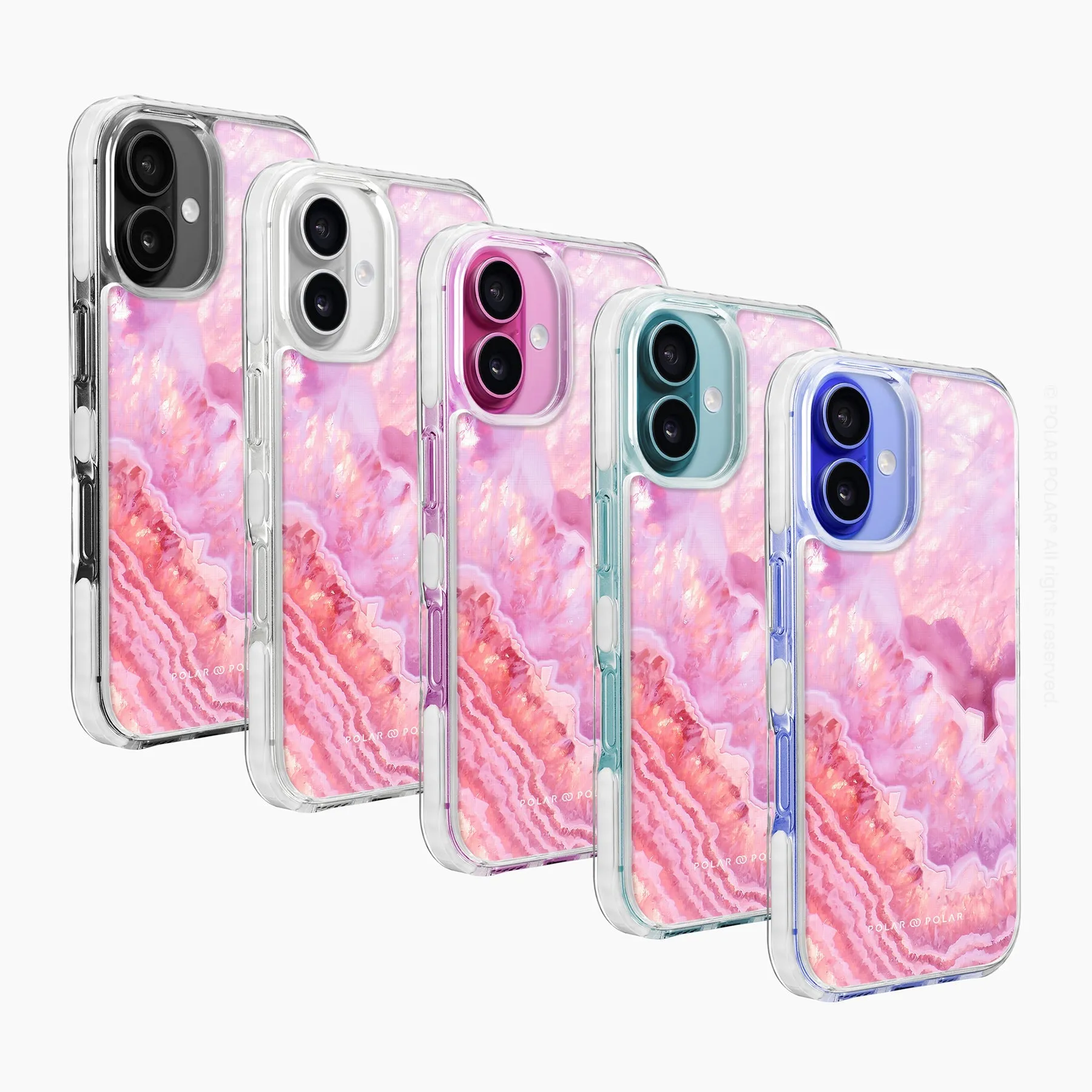 Misty Rose Coral - iPhone 16 Clear Bumper MagSafe Case