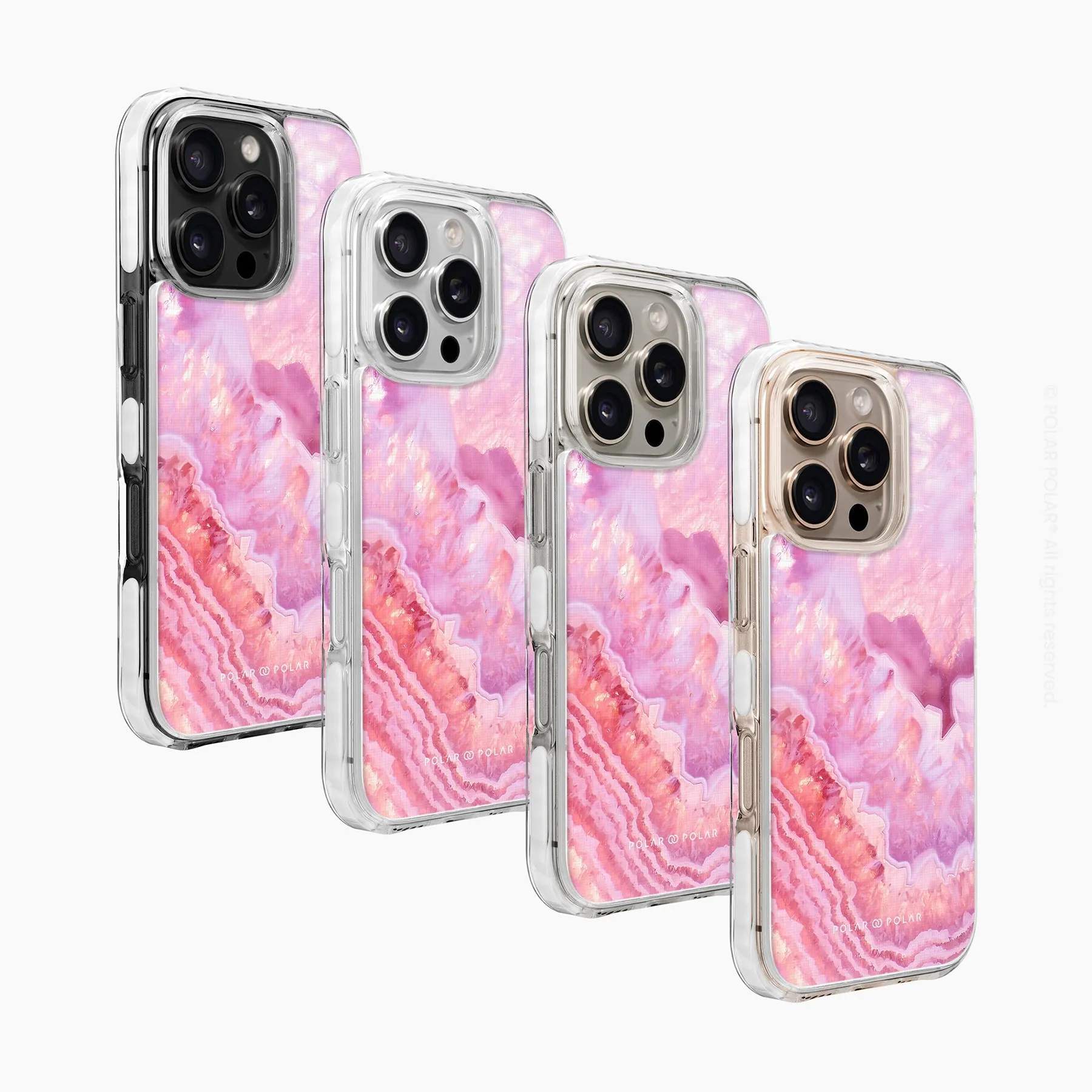 Misty Rose Coral - iPhone 16 Pro Max Clear Bumper MagSafe Case