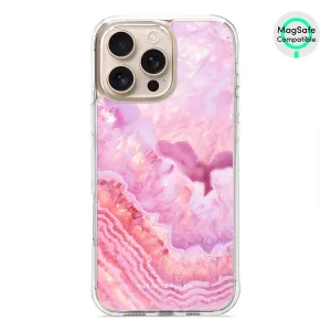 Misty Rose Coral - iPhone 16 Pro Max Clear Bumper MagSafe Case