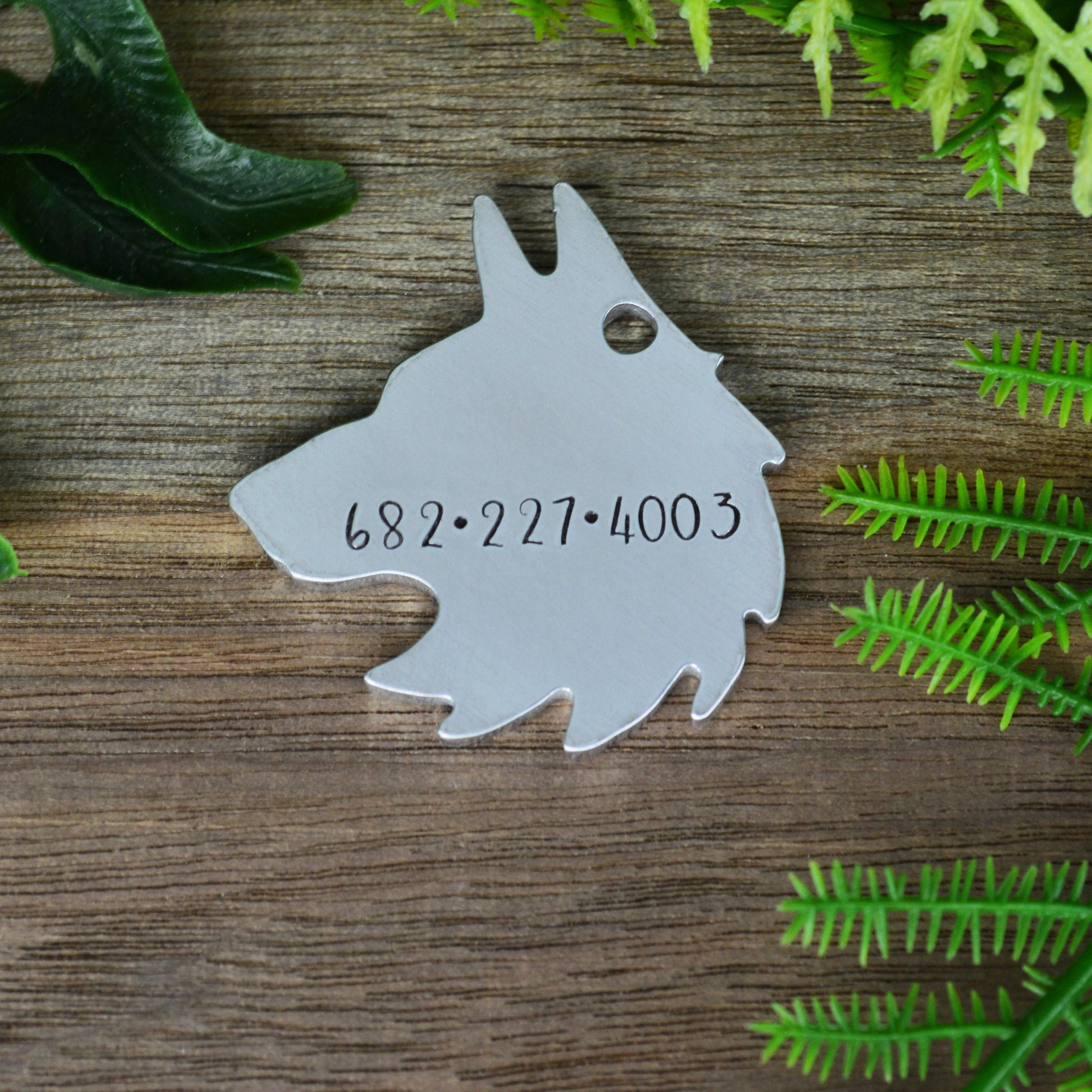 Moonlit Range Handstamped Pet ID Tag