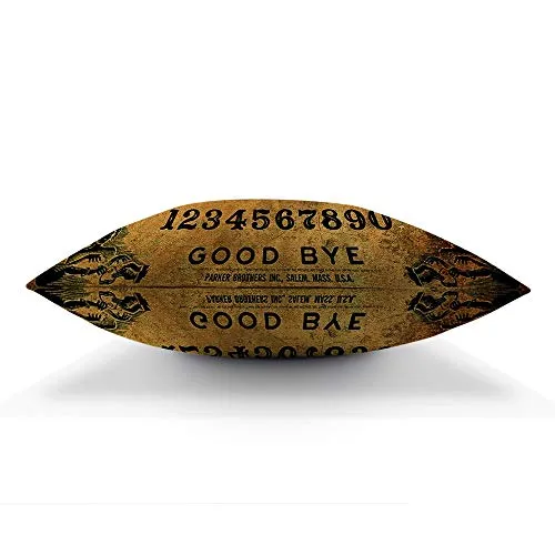 Moslion Throw Pillow Cover Case Vintage Retro Ouija Boards Design Cotton Linen Cushion Covers for Couch/Sofa/Kitchen/Car/Boy Gilrs Bedroom Livingroom 18 x 18 inch Pillow case