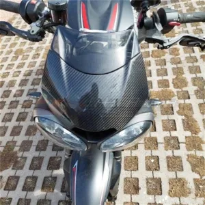 Motorcycle Black Headlight Cover Cowl Farings  For Triumph Speed Triple 2017 2019  Full Carbon Fiber 100%   -