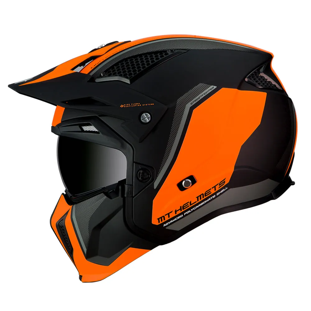 MT STREETFIGHTER [TWIN MATT BLACK/FLURO ORANGE] 56 S