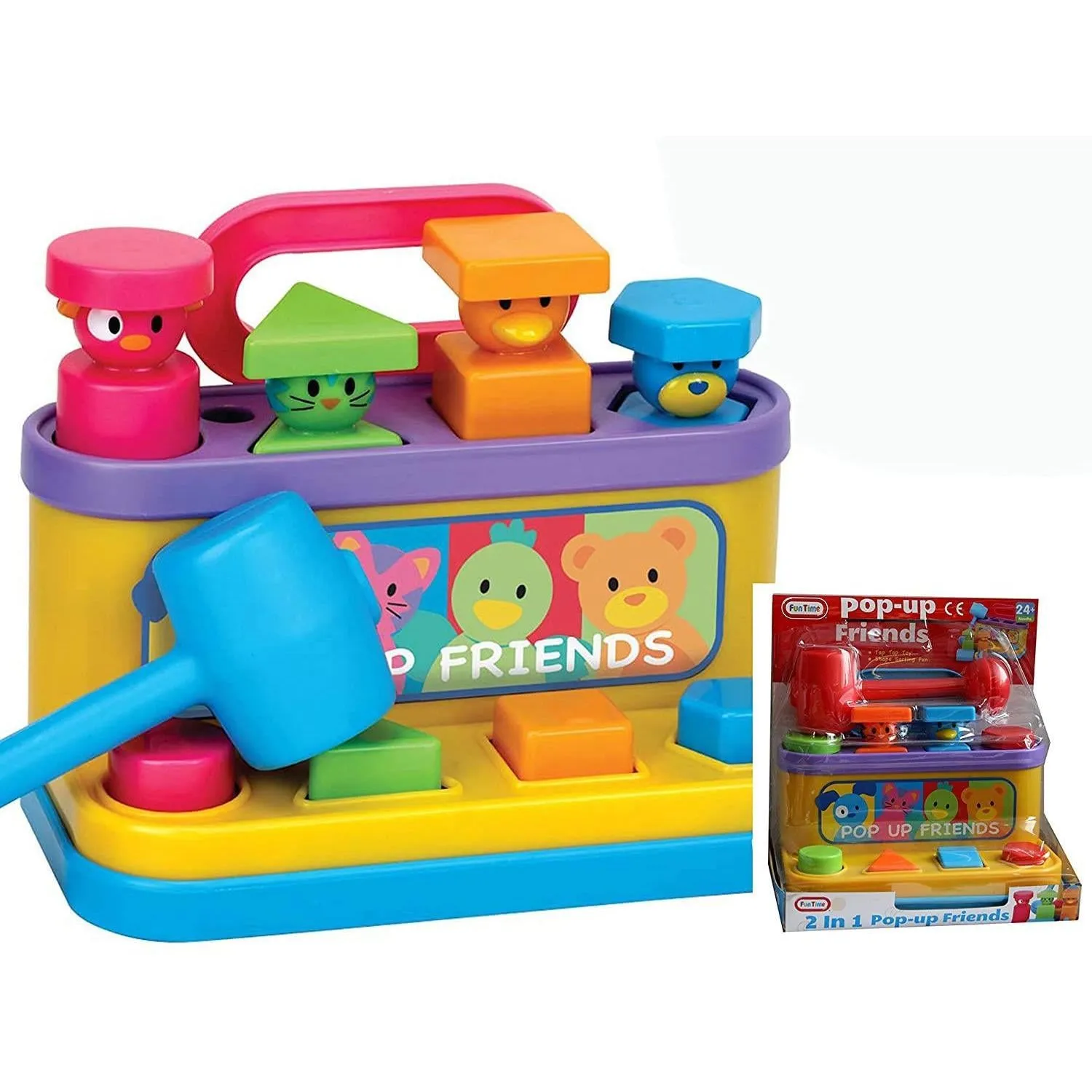Multi-coloured Pop Up Friends with Hammer