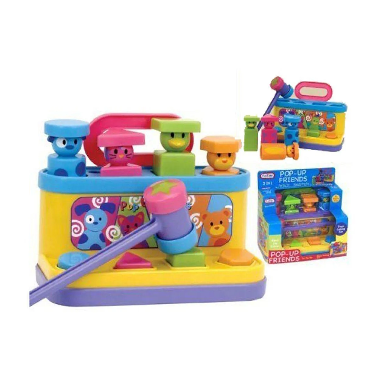 Multi-coloured Pop Up Friends with Hammer