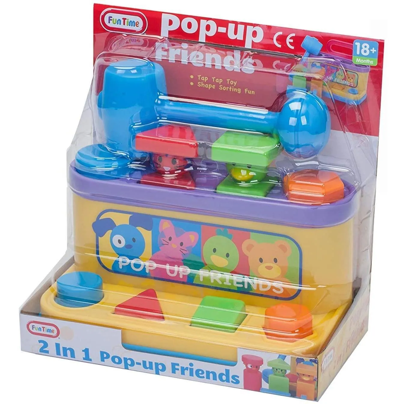 Multi-coloured Pop Up Friends with Hammer