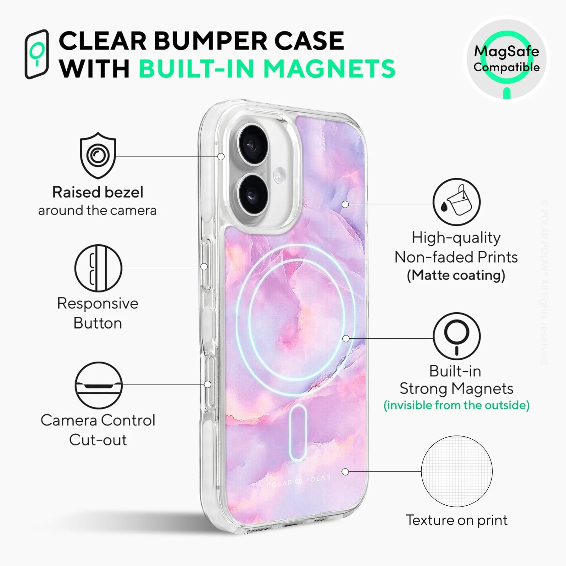 Mythical Sky - iPhone 16 Clear Bumper MagSafe Case