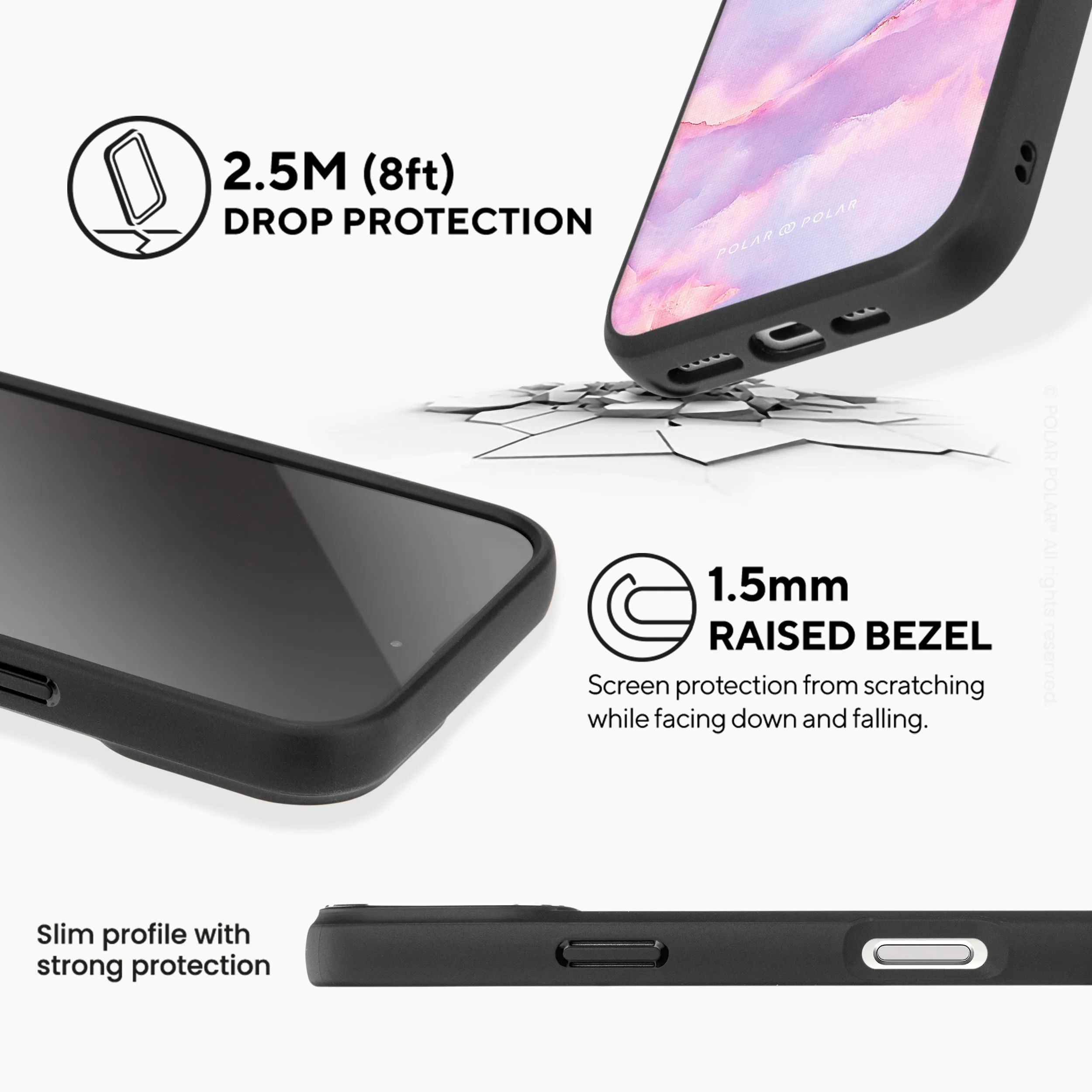 Mythical Sky - iPhone 16 Pro Max Frosted Black Bumper MagSafe Case