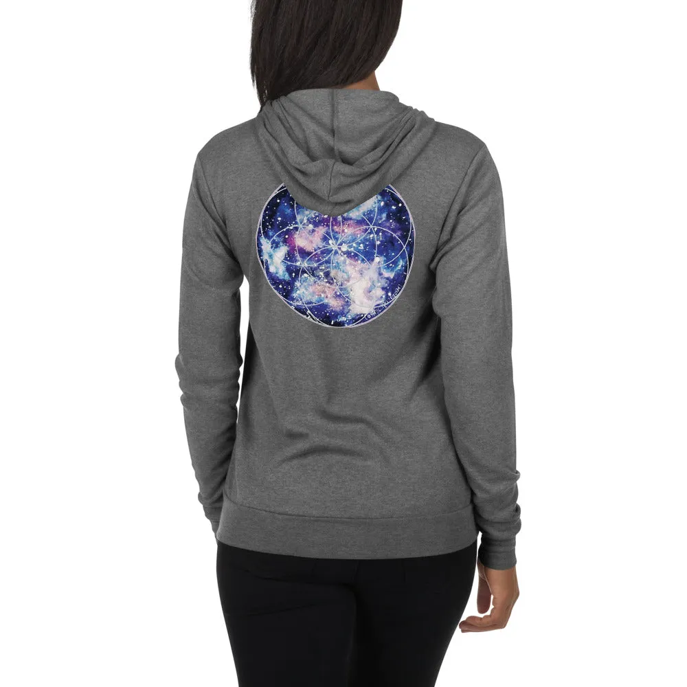 Nebula Seed of Life Unisex zip hoodie