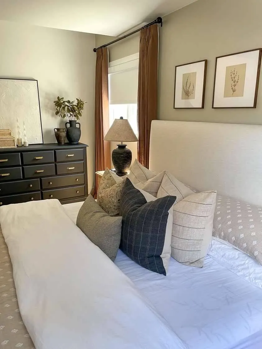 Neutral Striped Pillow Cover, Natural Throw Pillow | Evans: 20x20