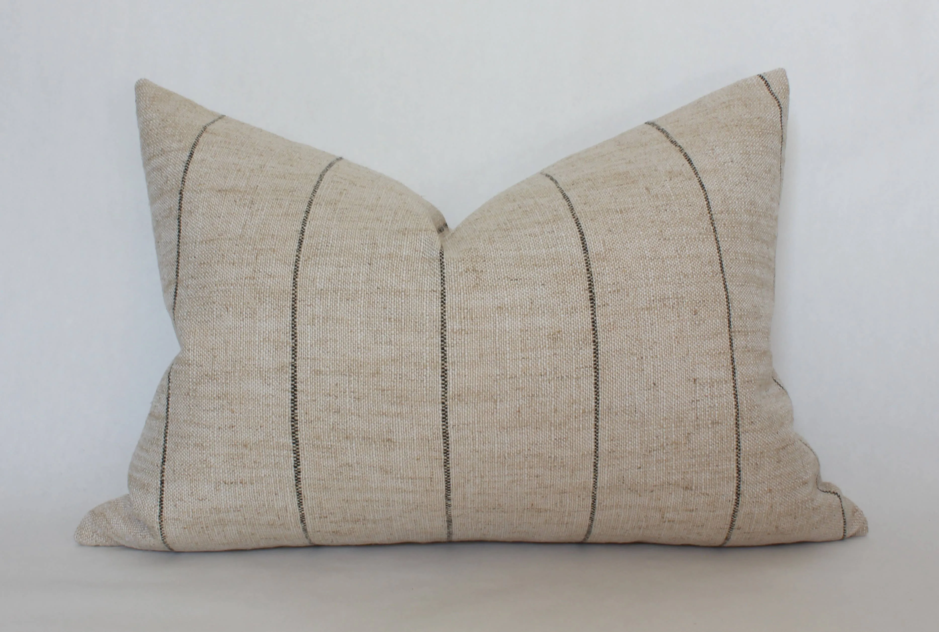 Neutral Striped Pillow Cover, Natural Throw Pillow | Evans: 20x20