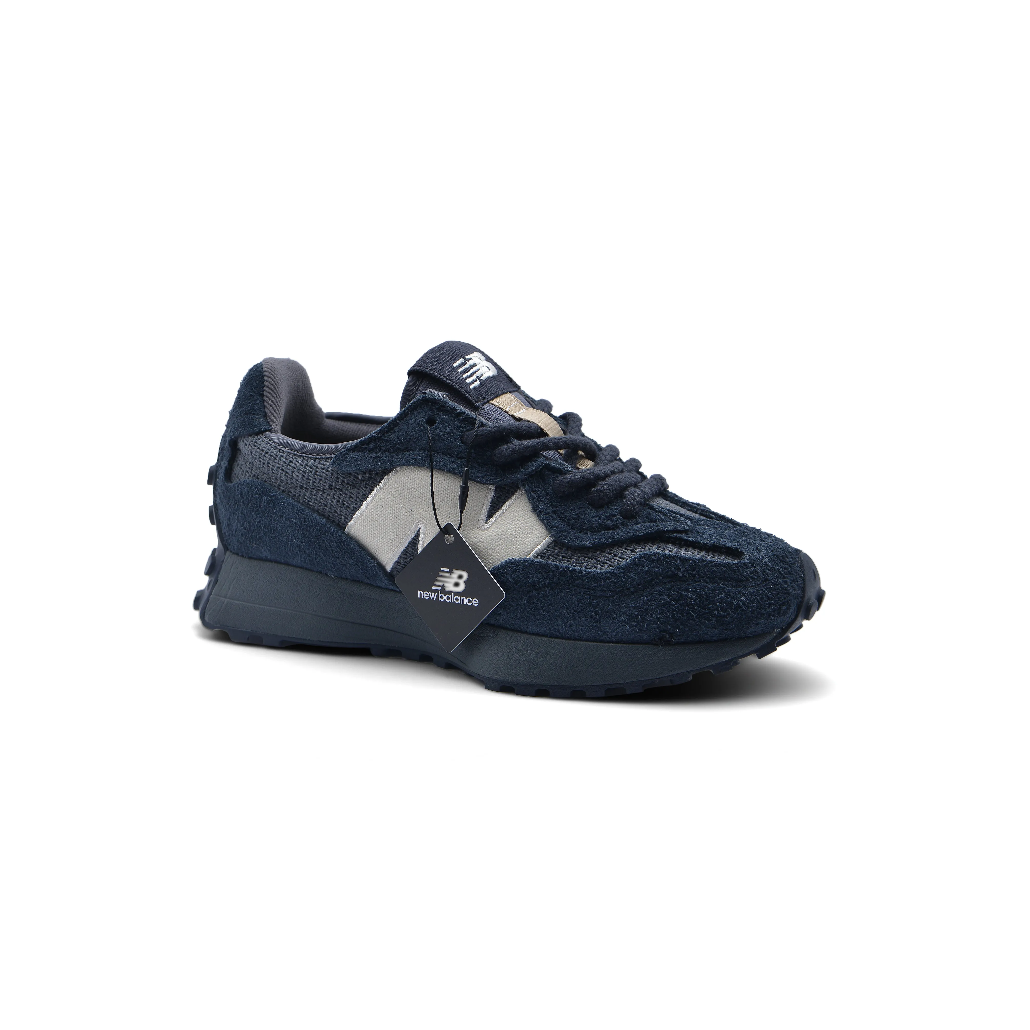New Balance 327 Shoes Mens 8 Retro Sneaker Lace Up Low U327Mga Navy