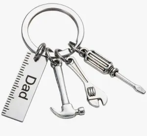 NEW Kimi House Pop Keychain with Ruler Hammer Wrench Screwdriver Gifts for Dad, Father’s Day Gifts from Daughter and Son