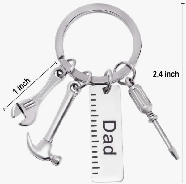 NEW Kimi House Pop Keychain with Ruler Hammer Wrench Screwdriver Gifts for Dad, Father’s Day Gifts from Daughter and Son