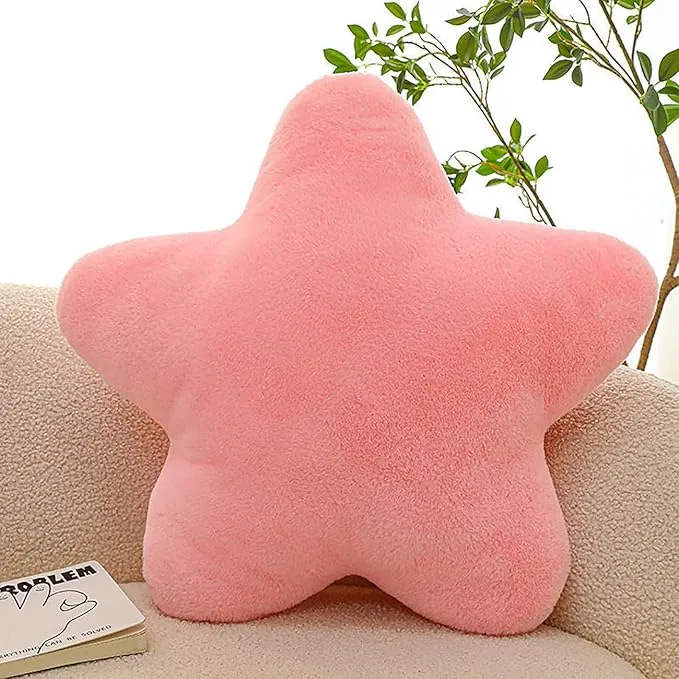 New YUCHE Star Throw Pillow Soft and Cute Throw Pillow Plush Pillow Sofa Pillow Living Room Bedroom Decoration (Pink, 12inch)