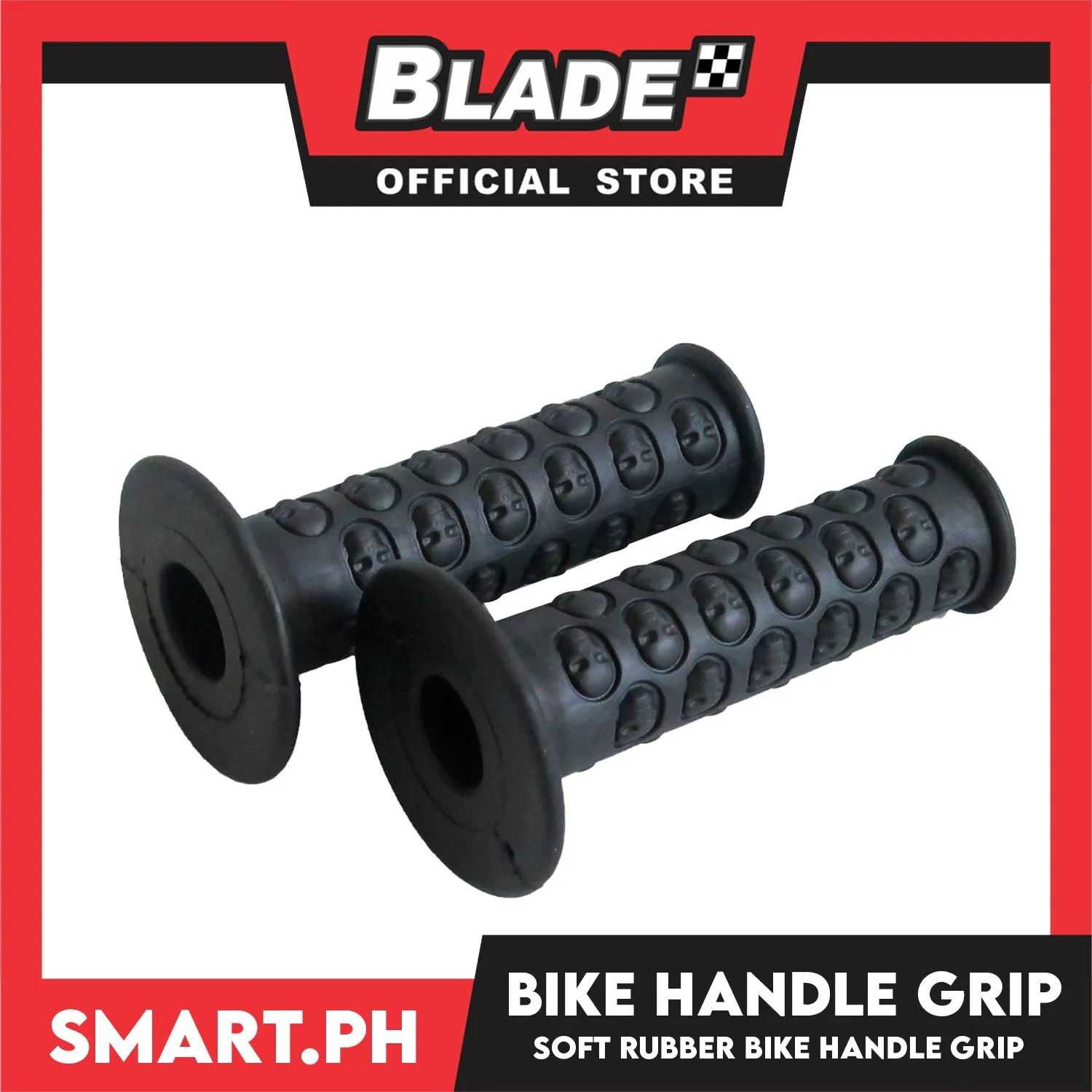Nice Grip Bike Handle Rubber Grip (Black Skull)