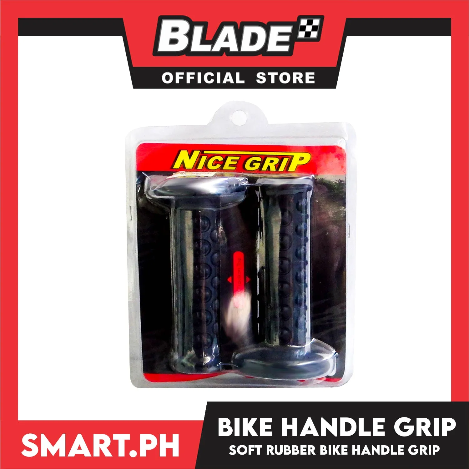 Nice Grip Bike Handle Rubber Grip (Black Skull)