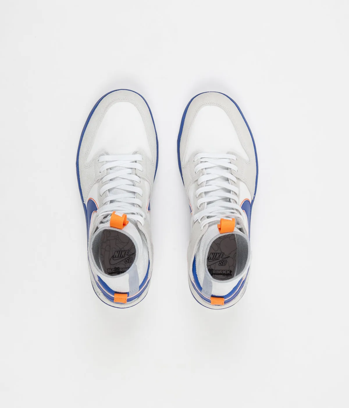 Nike SB x Medicom Dunk High Elite QS Shoes - White / College Blue - White - Gold Post