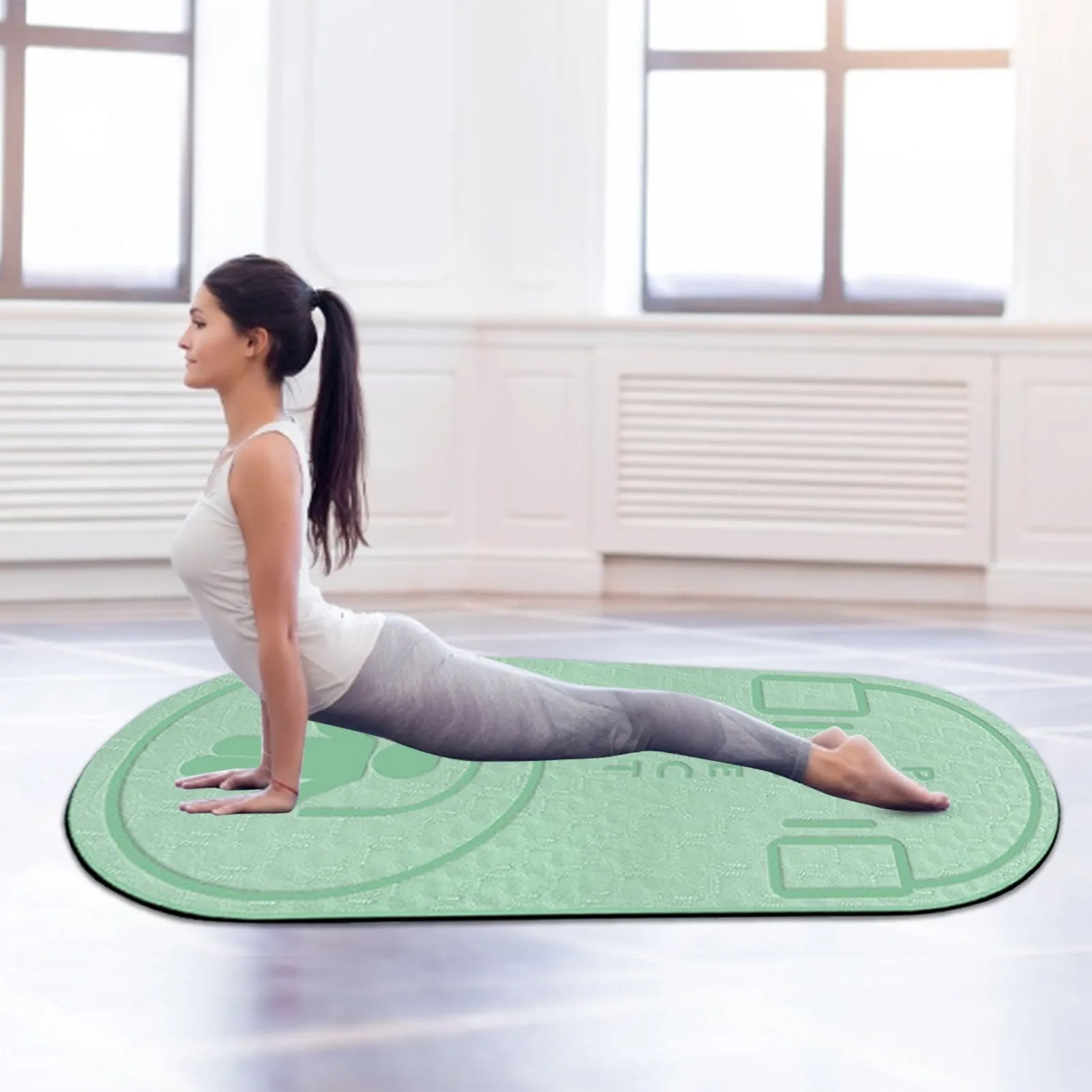 Non-Slip Mat TPE Yoga Mat Jump Rope Skipping Floor Workouts For Sports Pads