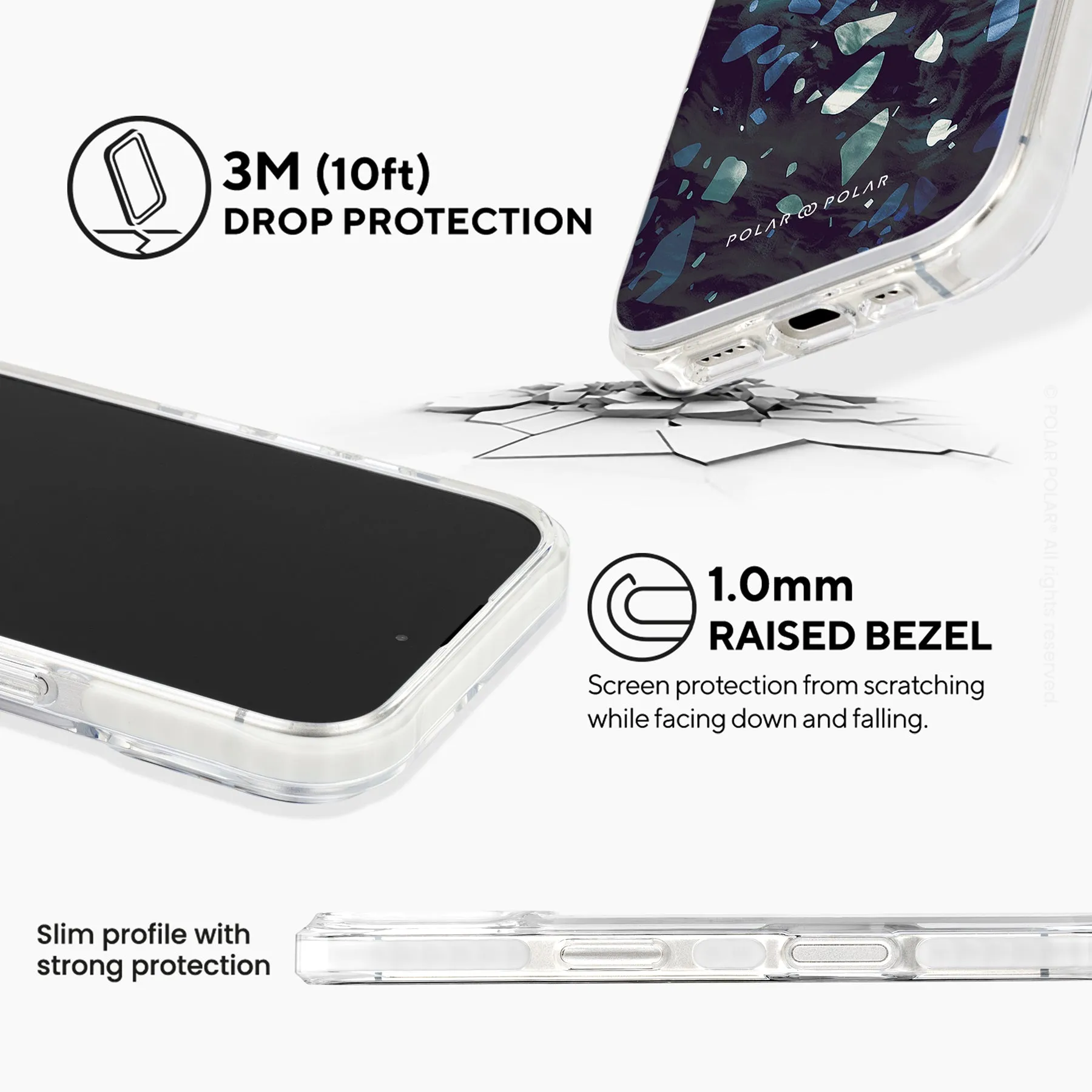 Nordic Terrazzo Gem - iPhone 16 Clear Bumper MagSafe Case