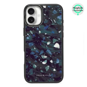 Nordic Terrazzo Gem - iPhone 16 Plus Frosted Black Bumper MagSafe Case