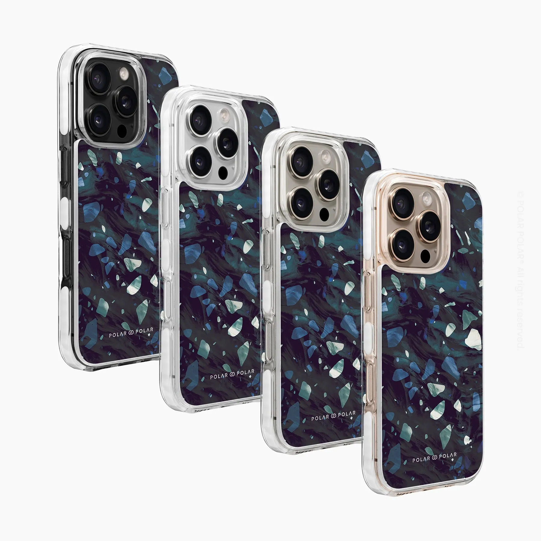 Nordic Terrazzo Gem - iPhone 16 Pro Clear Bumper MagSafe Case