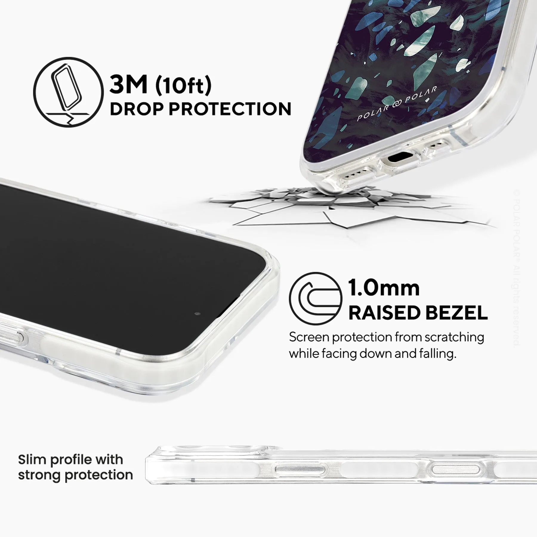 Nordic Terrazzo Gem - iPhone 16 Pro Max Clear Bumper MagSafe Case