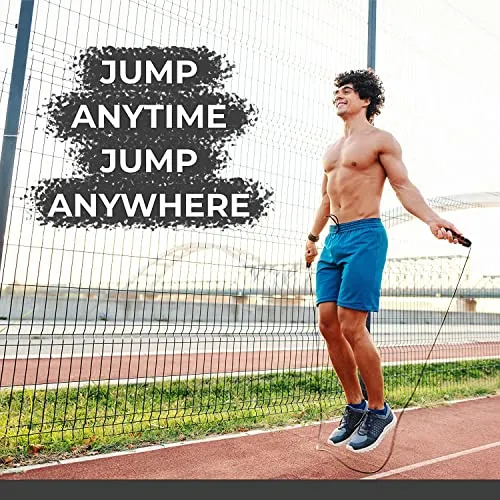 NVD skipping rope for weight loss, Jump Rope, weight loss products for women & men, gym equipment for men, gym accessories for men & Women - Tangle Free skipping rope for kids (Red)
