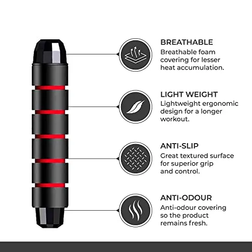 NVD skipping rope for weight loss, Jump Rope, weight loss products for women & men, gym equipment for men, gym accessories for men & Women - Tangle Free skipping rope for kids (Red)