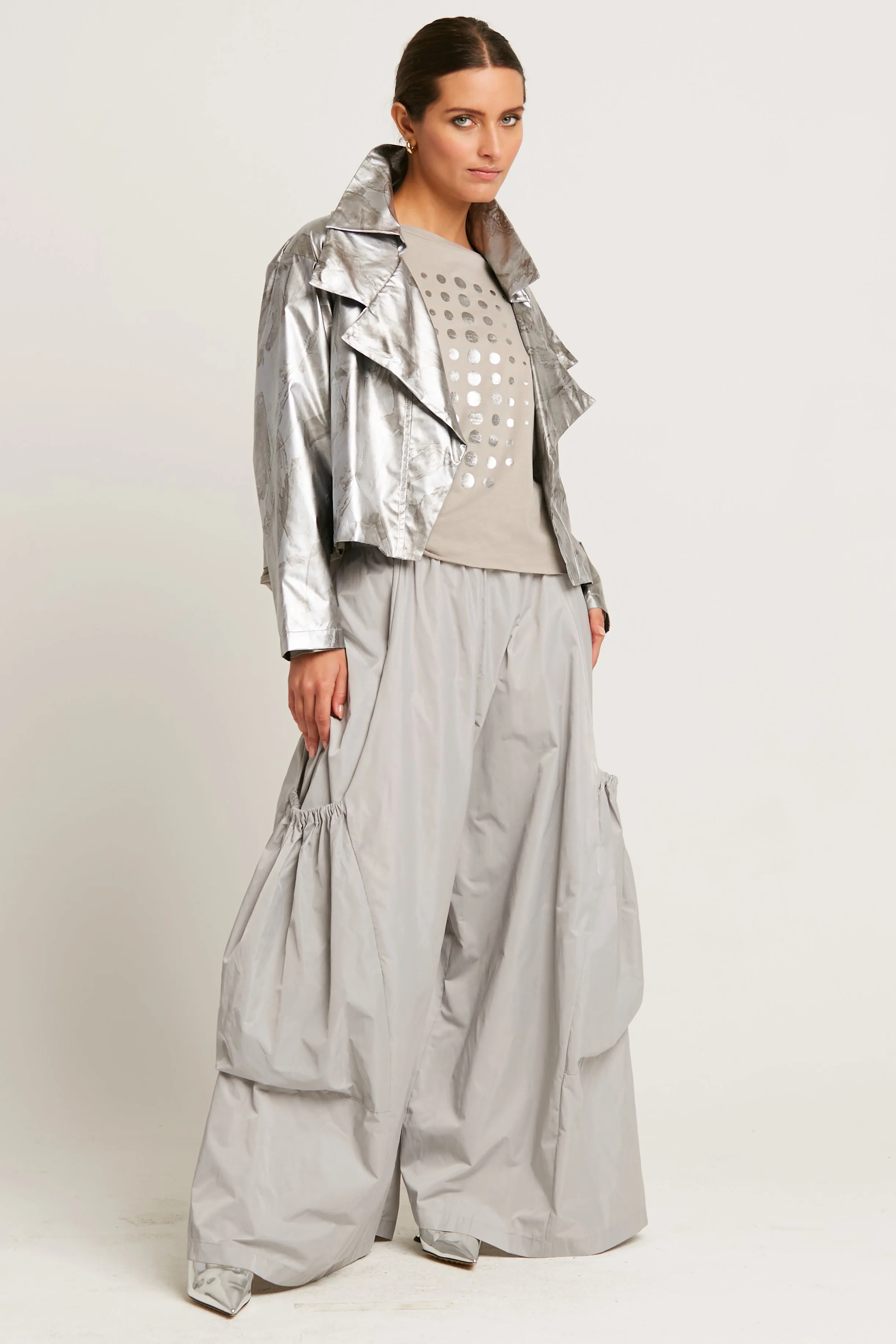 Nylon Triple Collar Jacket