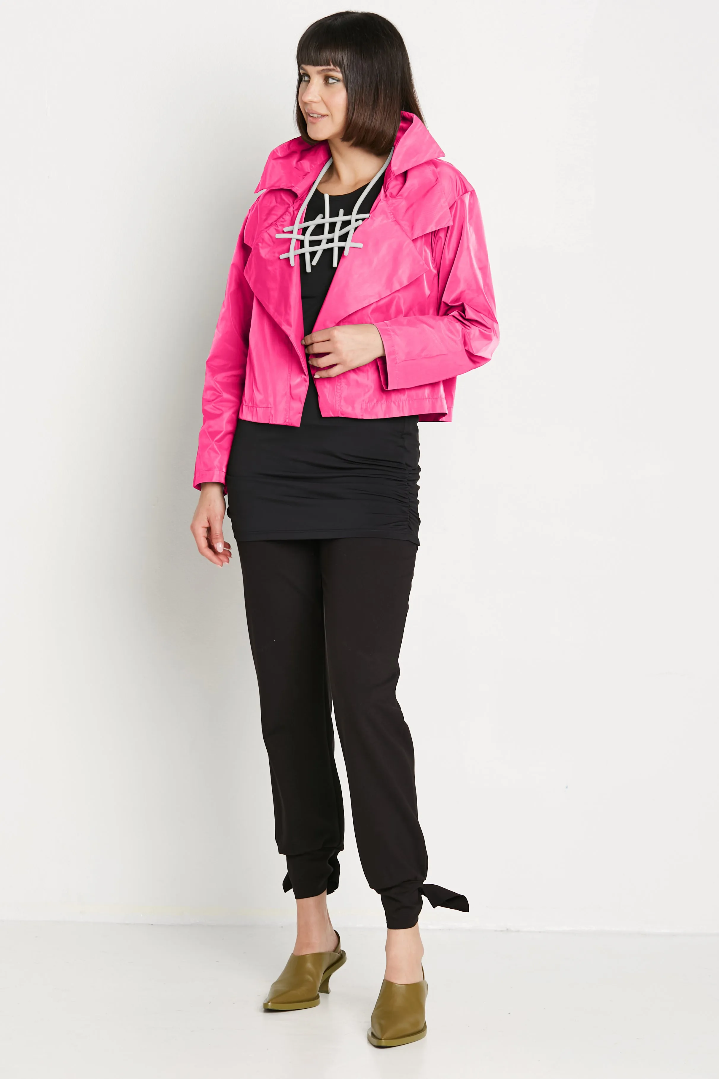 Nylon Triple Collar Jacket