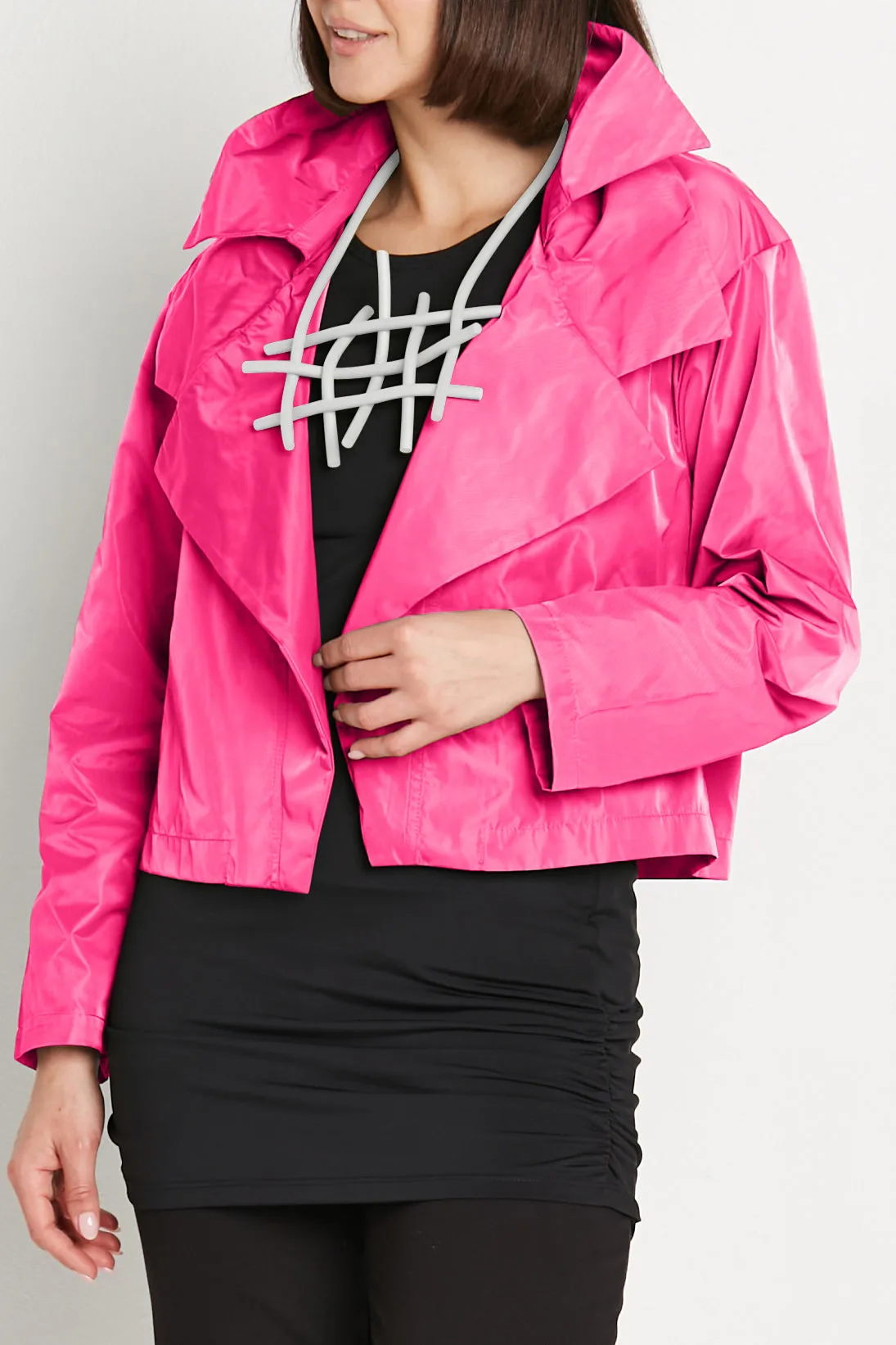 Nylon Triple Collar Jacket