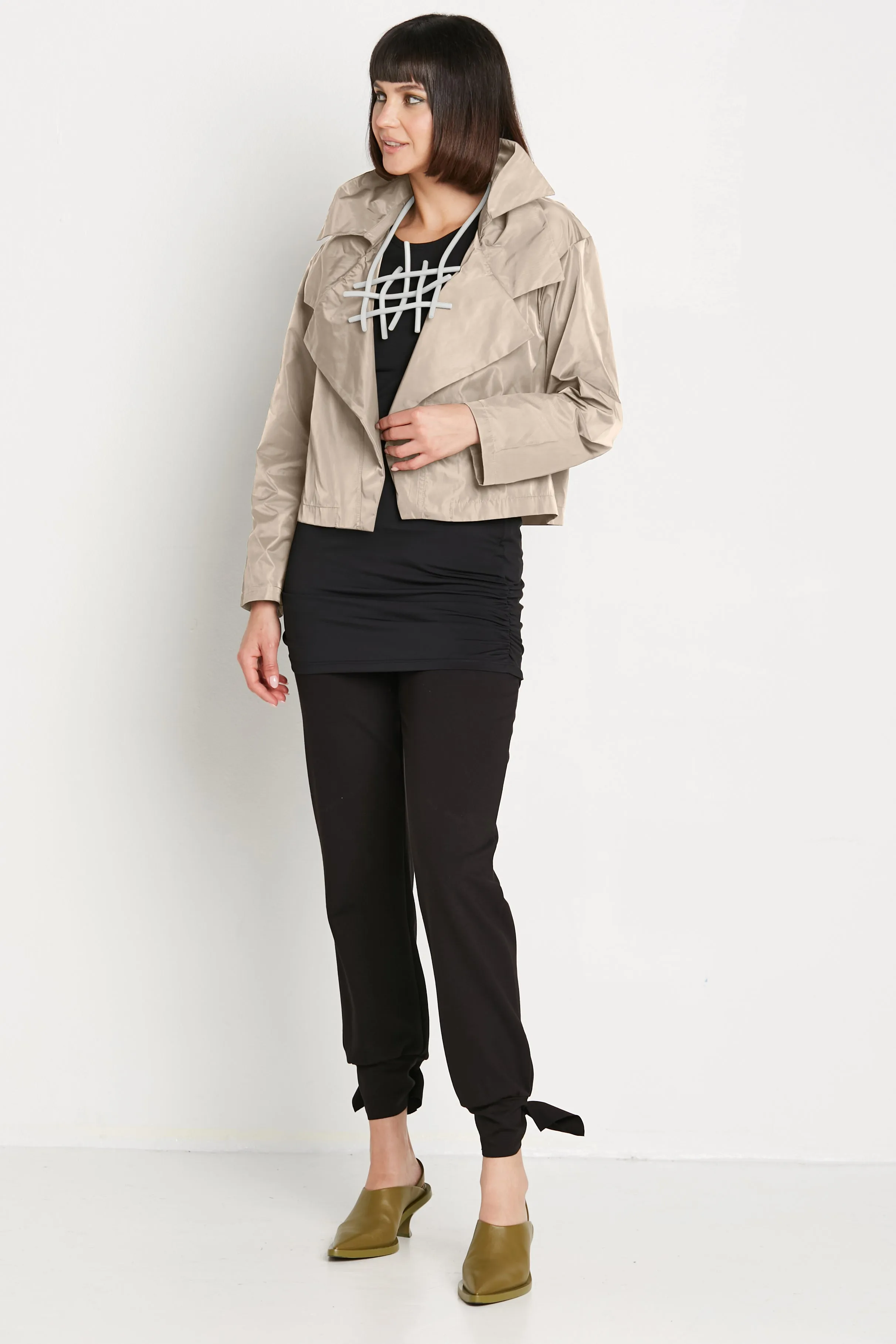Nylon Triple Collar Jacket