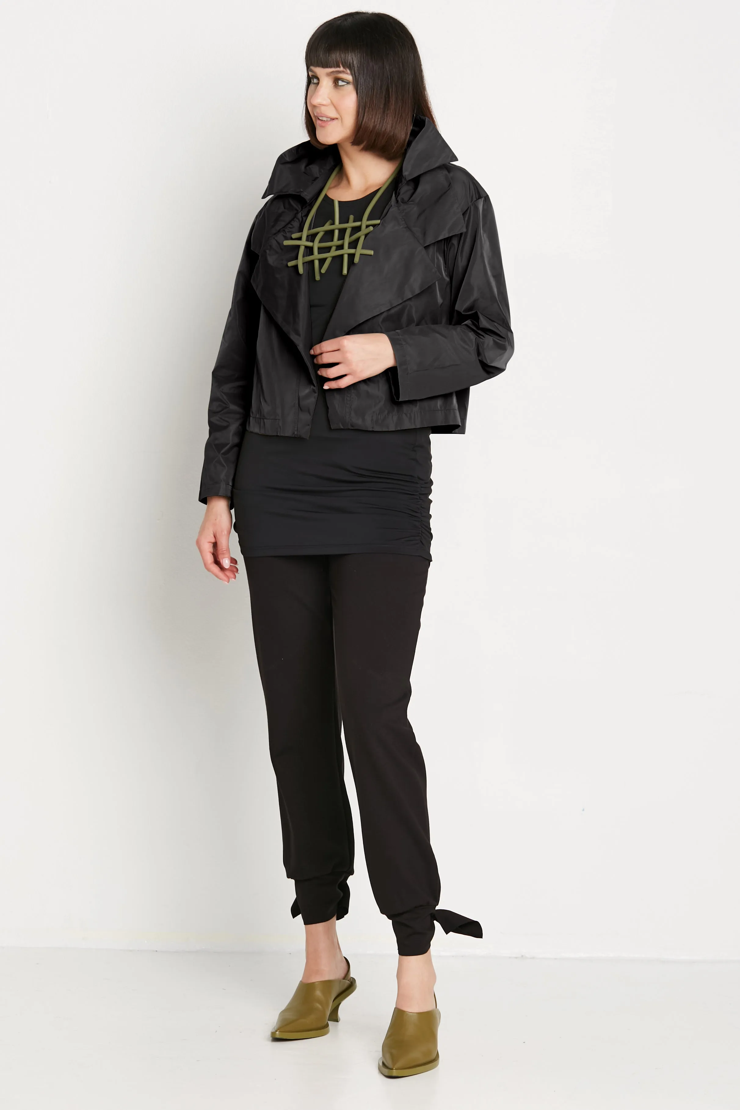 Nylon Triple Collar Jacket