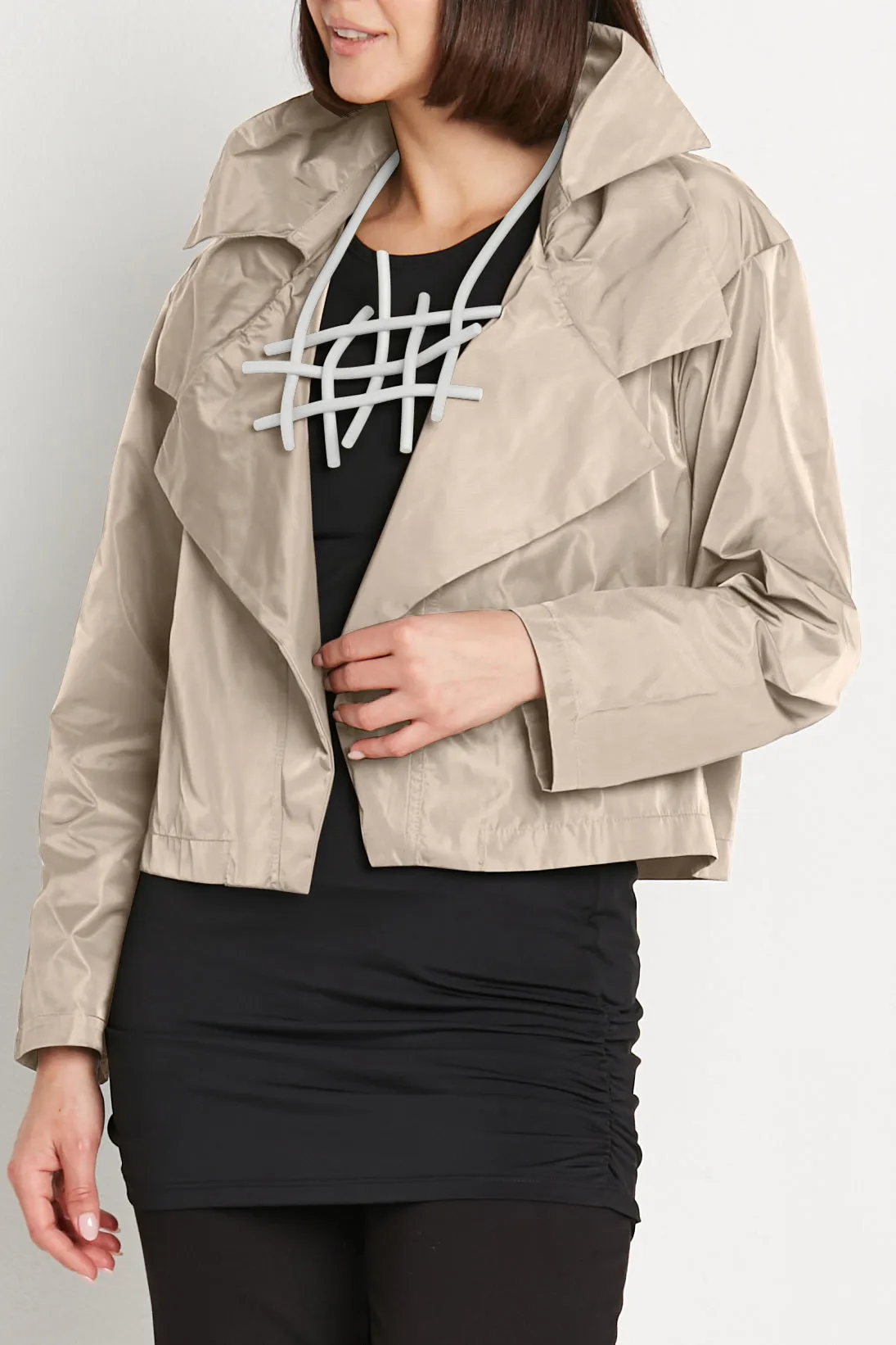 Nylon Triple Collar Jacket