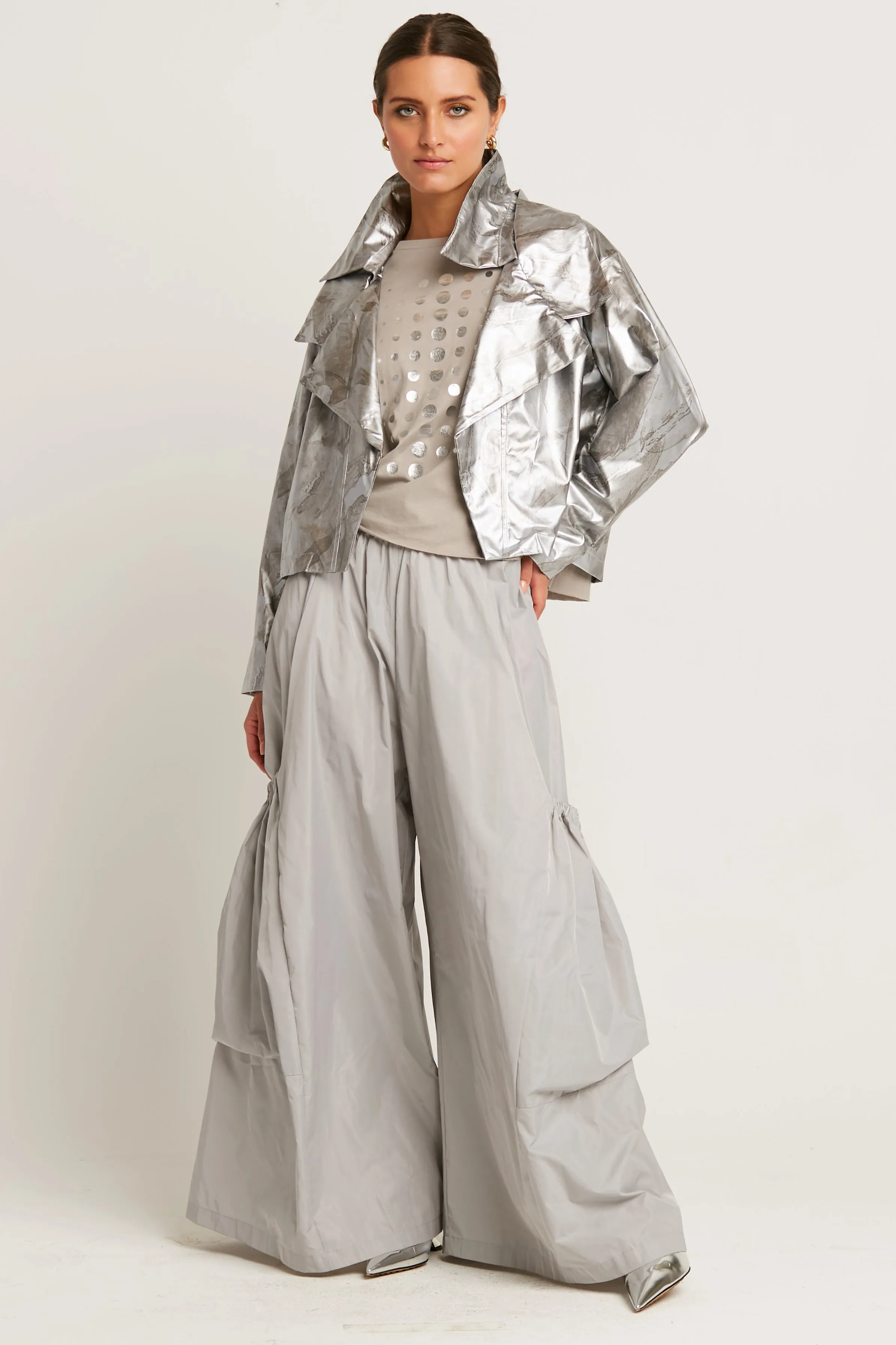 Nylon Triple Collar Jacket