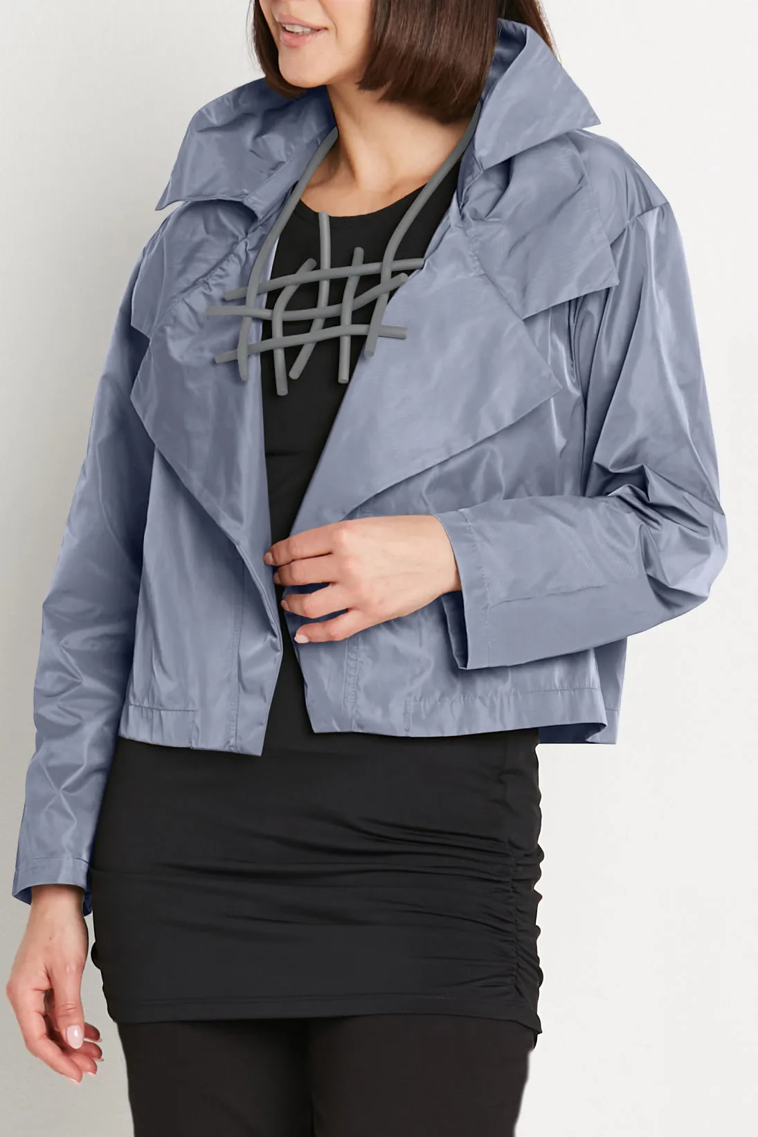 Nylon Triple Collar Jacket