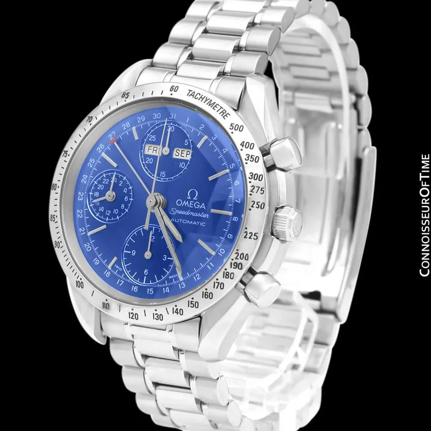 Omega Speedmaster Triple Date Chronograph Watch, Blue Dial, 3521.80 - Stainless Steel