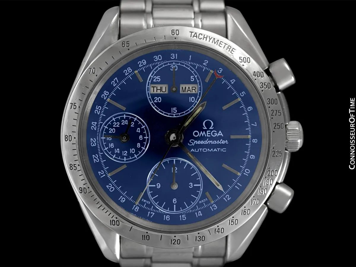 Omega Speedmaster Triple Date Chronograph Watch, Blue Dial, 3521.80 - Stainless Steel