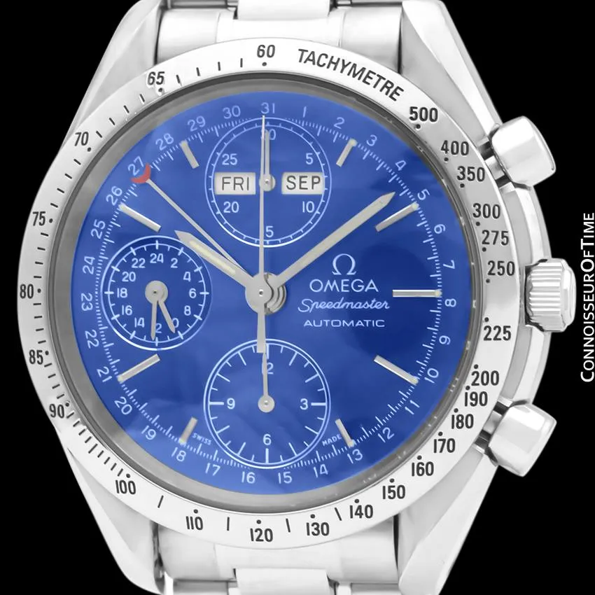 Omega Speedmaster Triple Date Chronograph Watch, Blue Dial, 3521.80 - Stainless Steel